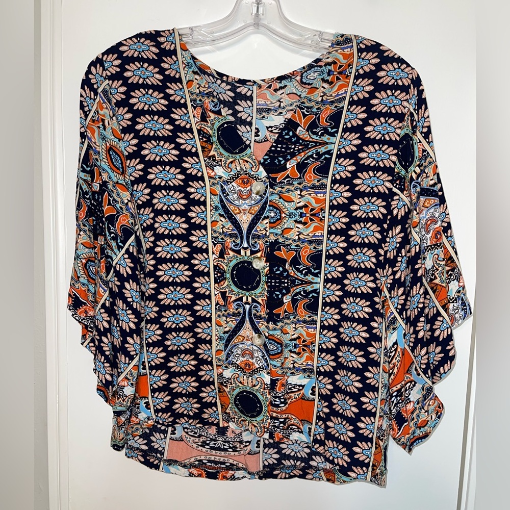 Bright pattern blouse